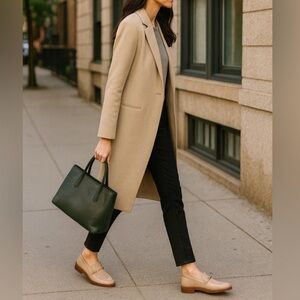 SARTO By Franco Sarto Eda Bit Beige Leather Slip On Classic Office Loafers 8.5M